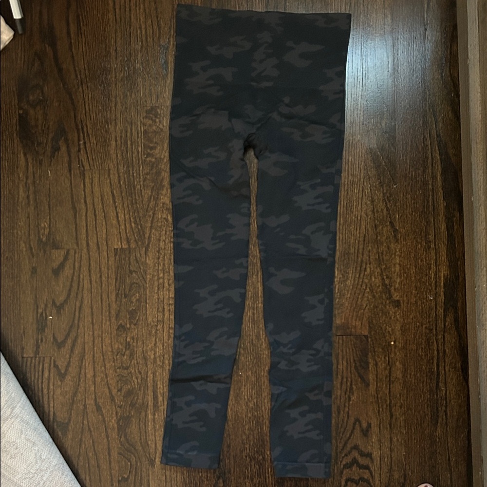 Spanx Black Camouflage Leggings